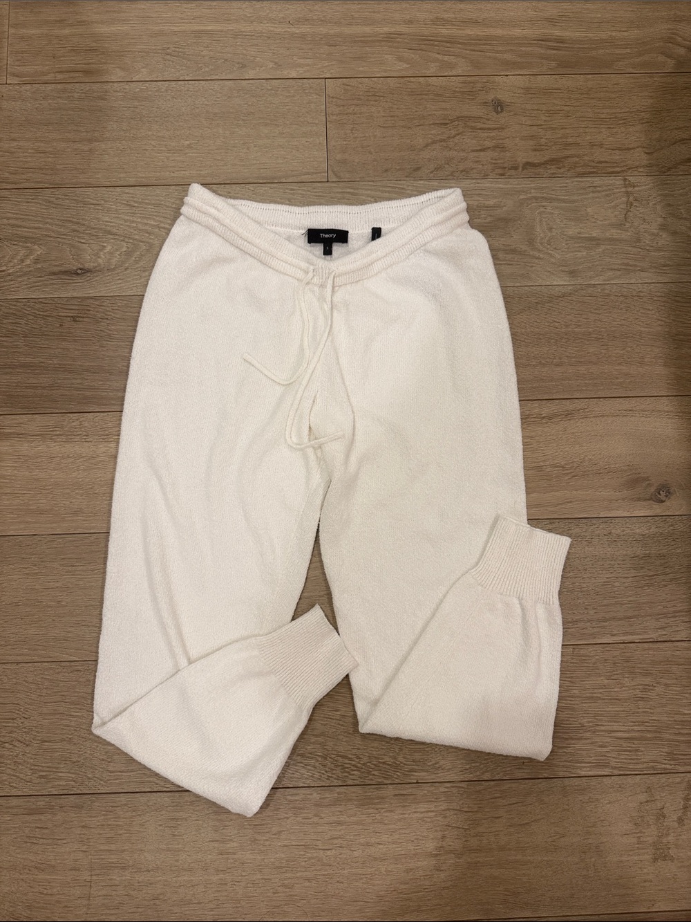 Theory white sweatpants